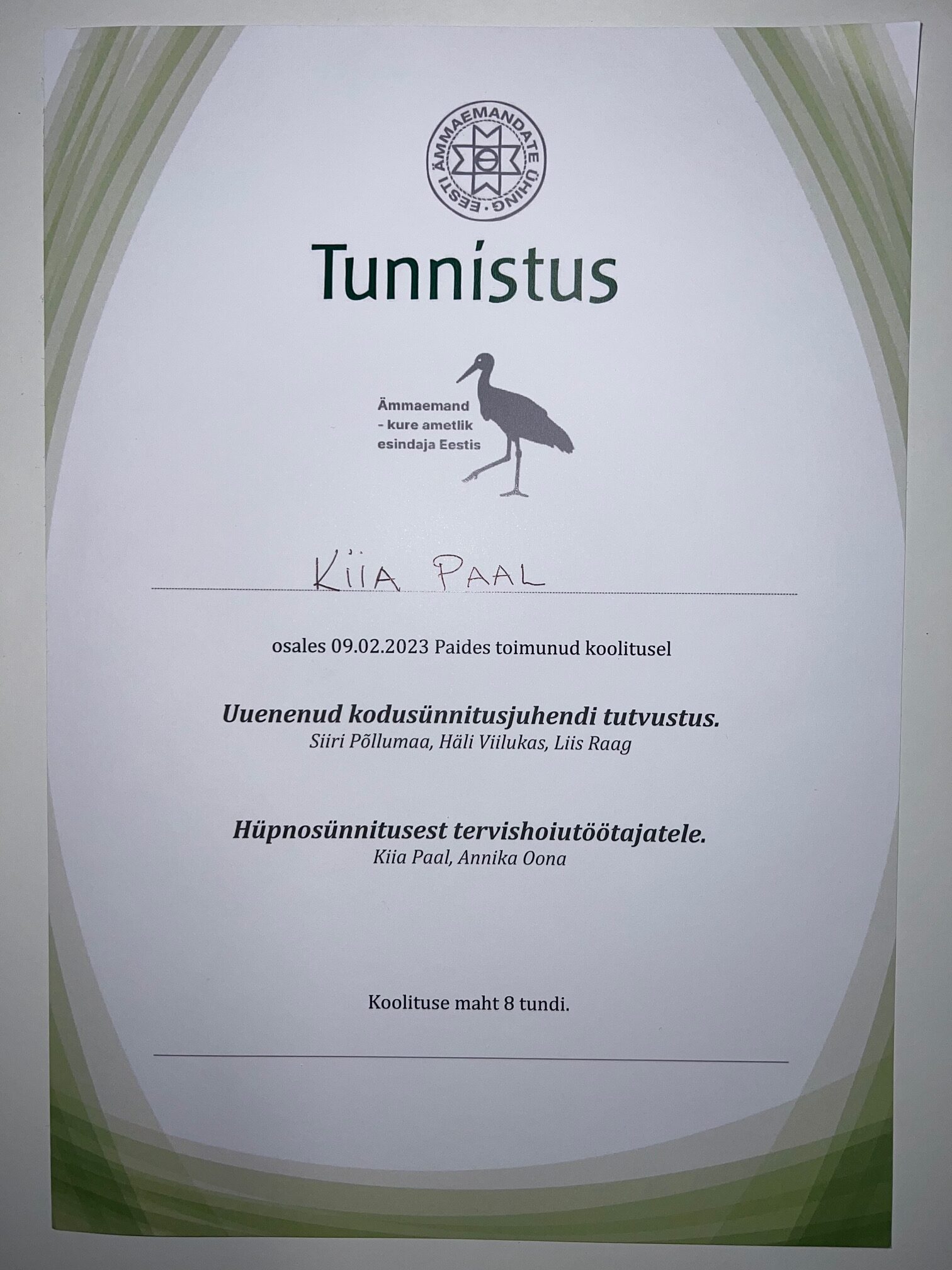 EÄÜ Paide koolitus 2023 Kodusünnitus. Hüpnosünnitus